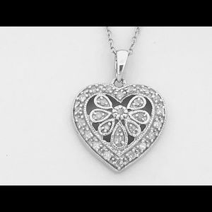 Natural Diamond Heart Pendant